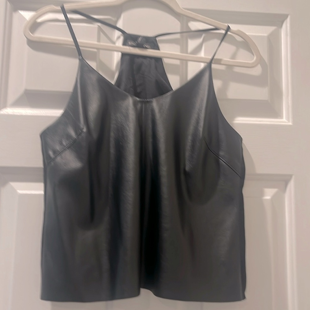 NWT Banana Republic Faux leather top